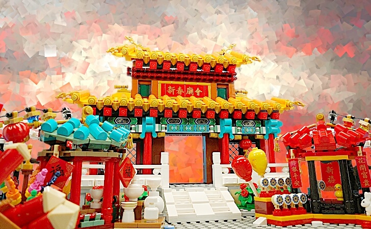レゴ アジアンフェスティバル 春節のお祝い 80105をレビュー! 寺院や 